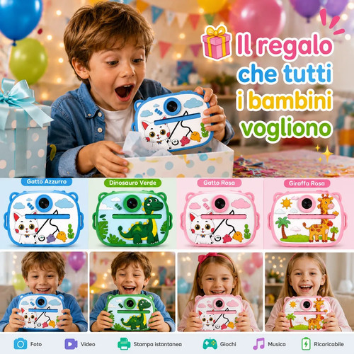Mini fotocamera bambini stampa - fotocamera,