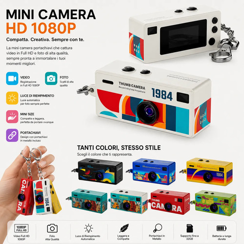 Mini fotocamera portatile full - fotocamera,