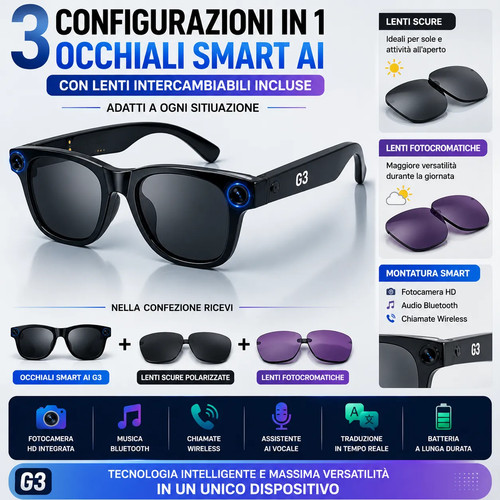 Occhiali smart bluetooth - smart,